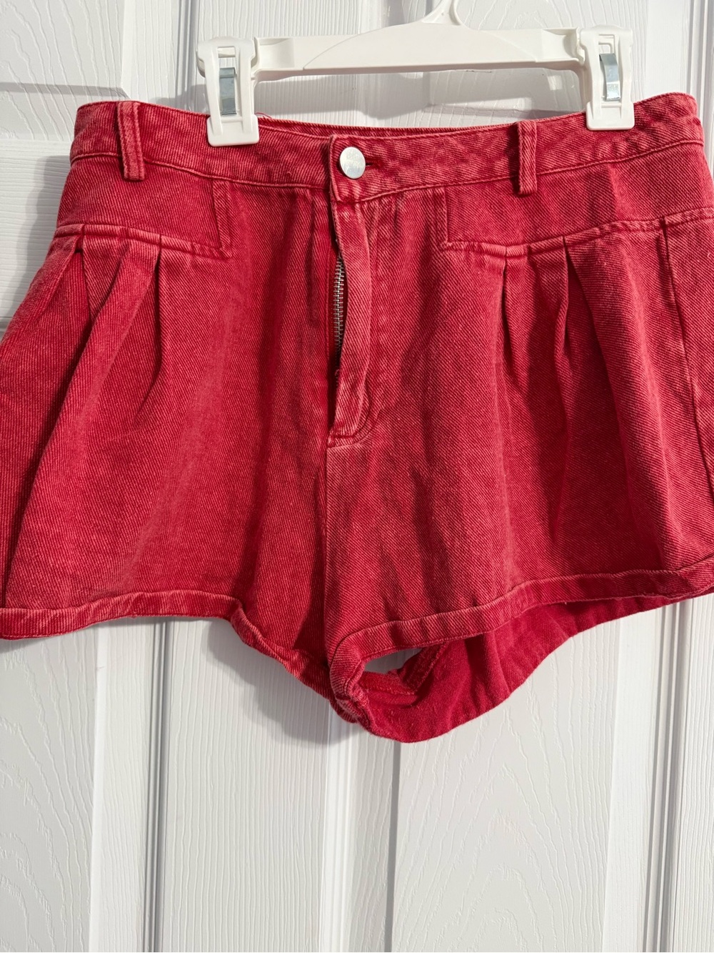 🇺🇸❤️Day + Moon High-Waist Pleated Red Women's Shorts - great condition